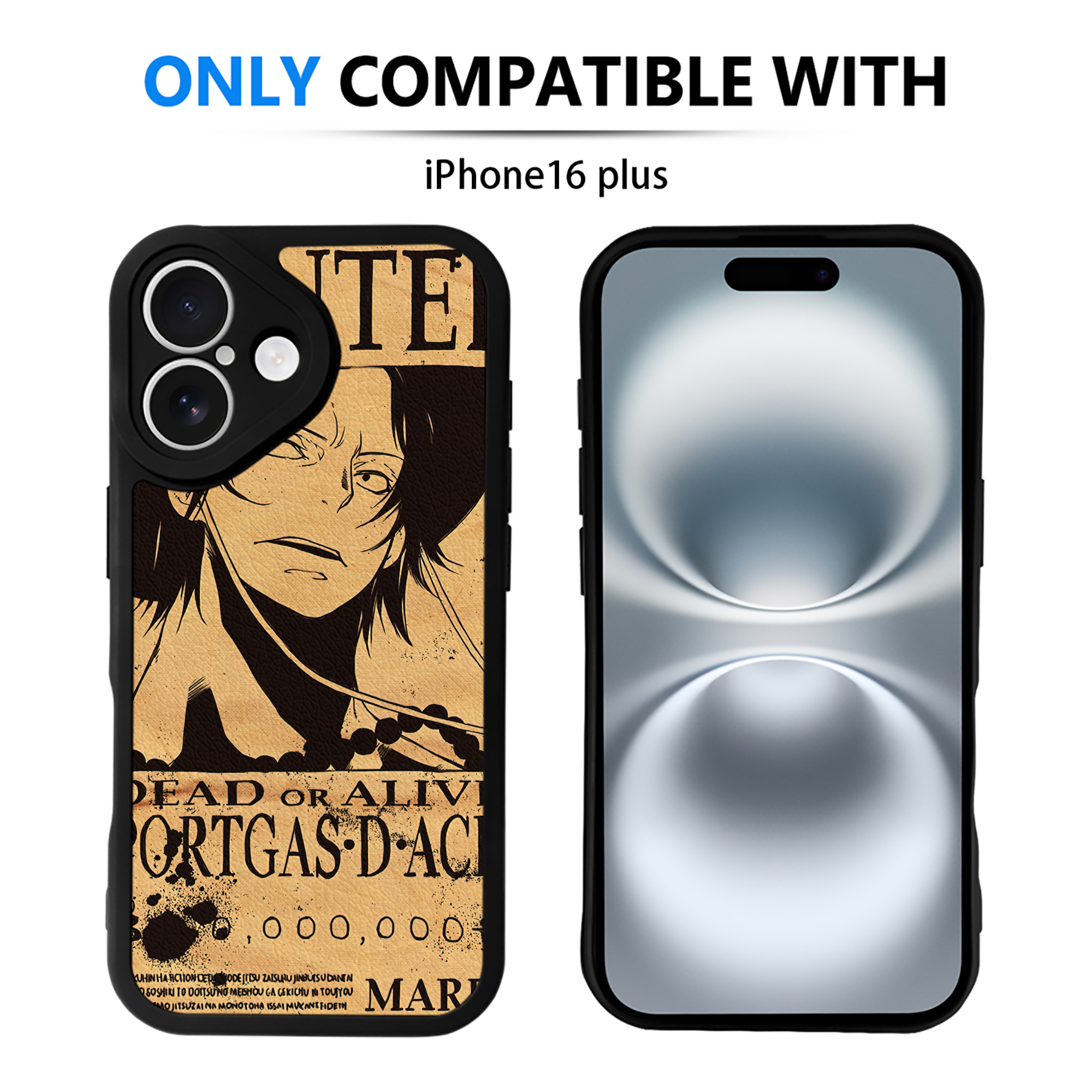 （画像用） ワンピース ONE PIECE 【iPhone 16シリーズ対応】シリコンスマホケース（レザー調） 材質：シリコン